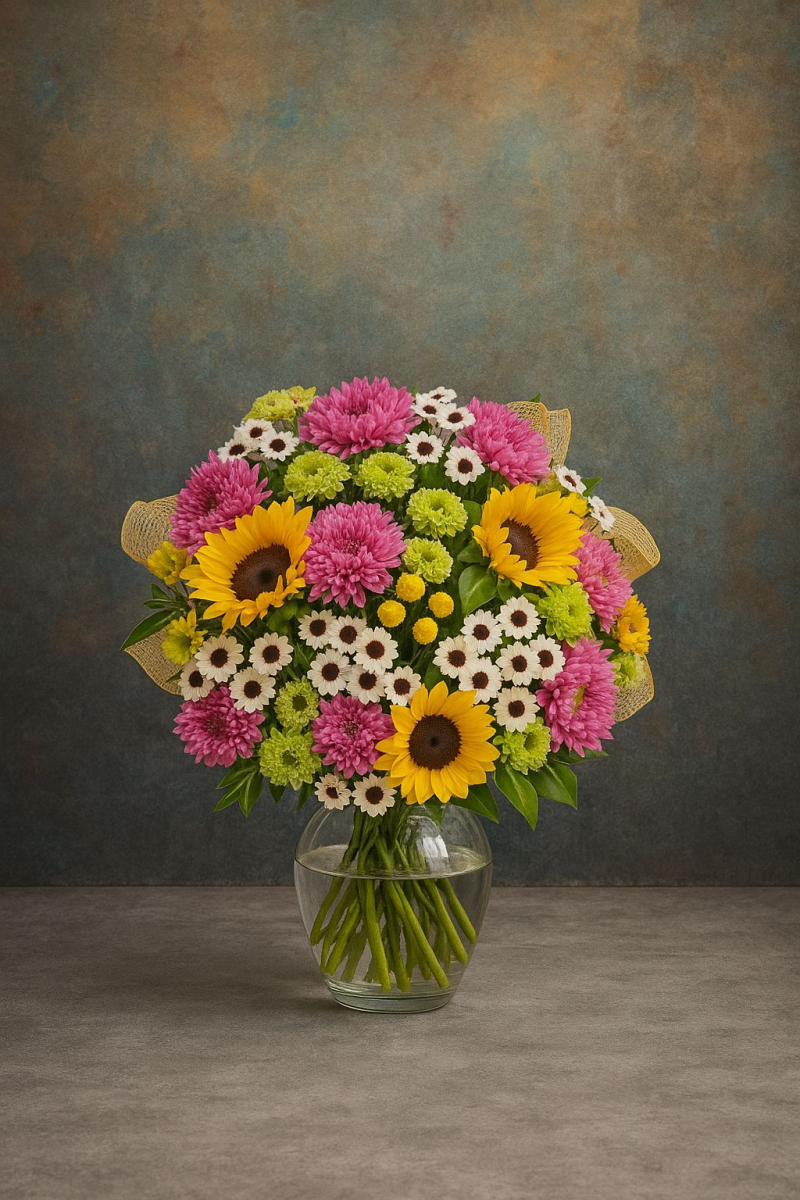 Sunflowers and chrysanthemums | A034